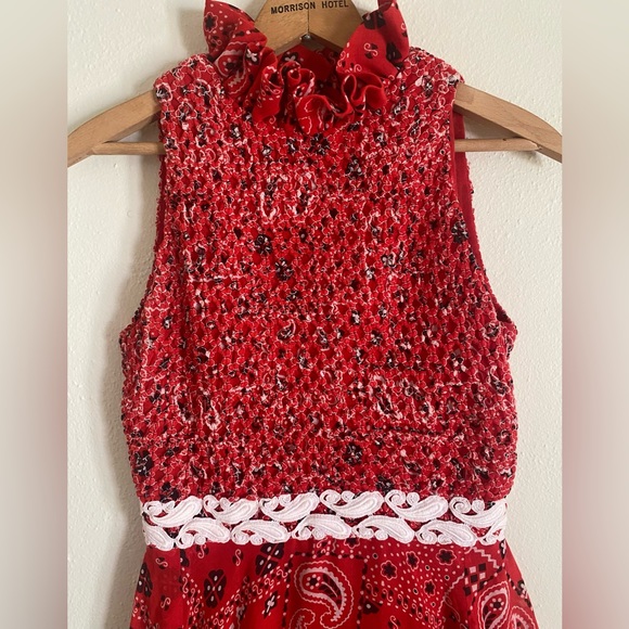Vintage 1970’s Nancy’s Red Bandana Dress - Picture 2 of 7